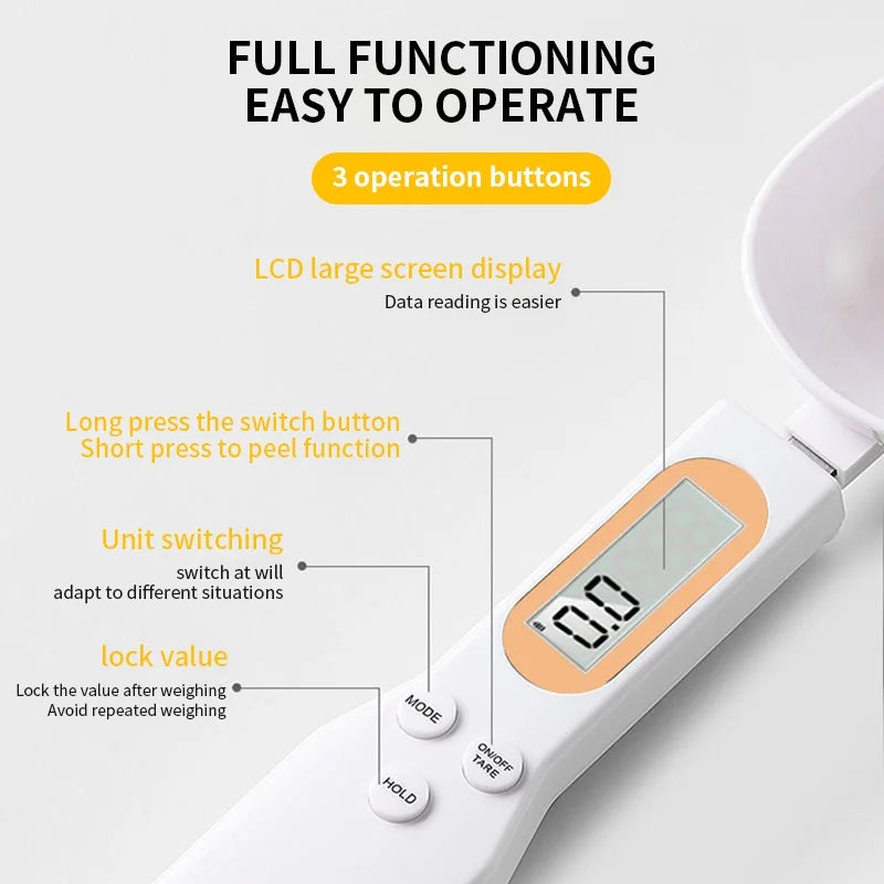 Balança de cozinha eletrônica 500g 0.1g lcd digital medição de farinha de alimentos digital colher escala mini ferramenta de cozinha para leite café escala