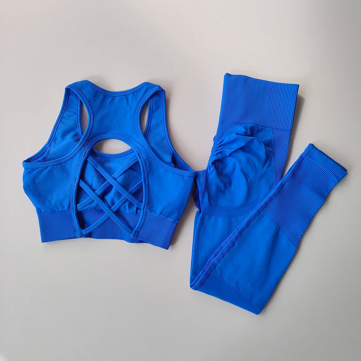 Conjunto de treino feminino fitness, yoga, treino, sutiã esportivo + cintura alta, leggings, roupas de ginástica, sem costura