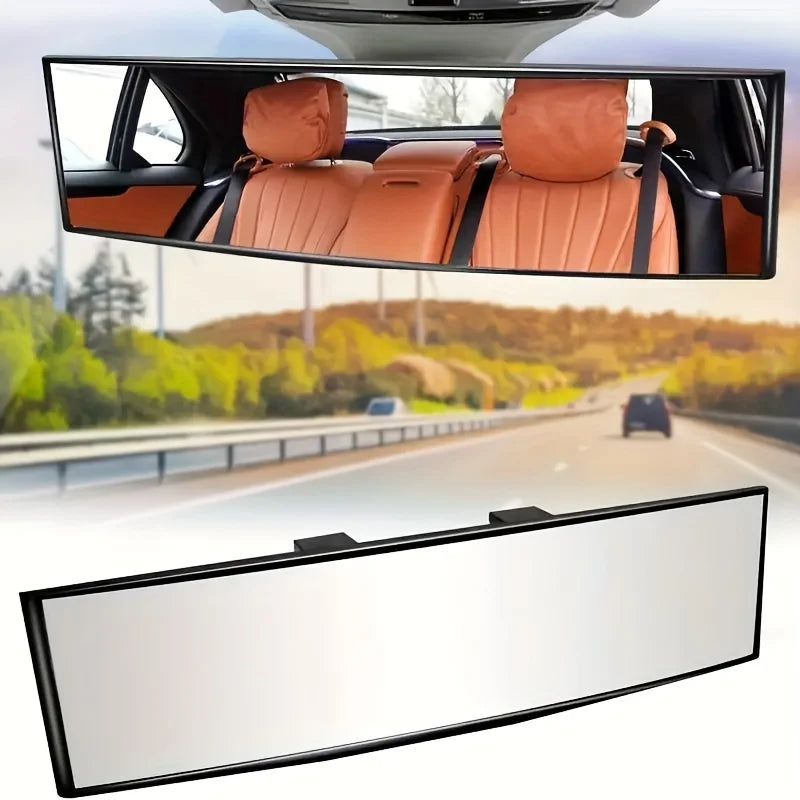 Espelho retrovisor convexo universal antirreflexo, ângulo amplo, interior do carro, assento de bebê, criança, relógio azul, viseira de sol, óculos de segurança