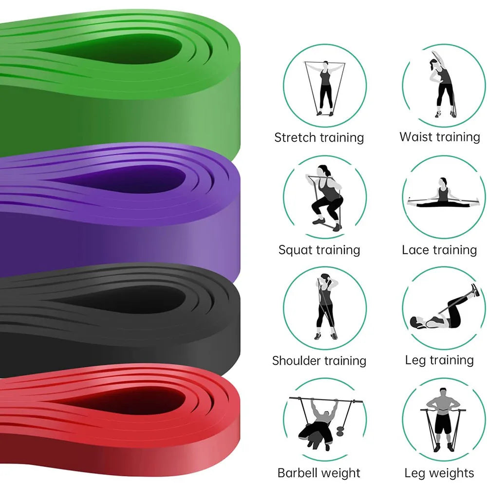 Banda de resistência resistente látex esportes elástico cinto puxar para cima faixas de assistência para pilates treino fitness forma corpo ginásio em casa